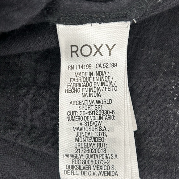 ROXY Sweet Sunshine Lace Insert Top with Bell Long Sleeves in Anthracite size XL - Picture 4 of 13